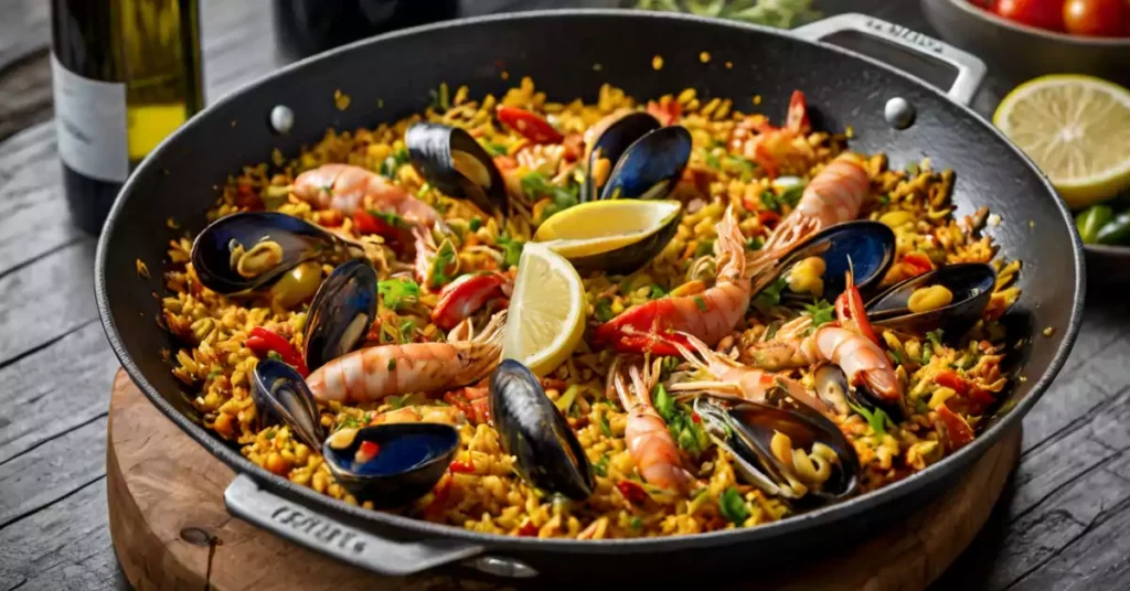 what are paella pans made of