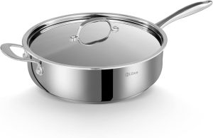 Chef's Classic Stainless 12 Covered All Purpose Pan: Ultimate Cookware for Versatile Cooking