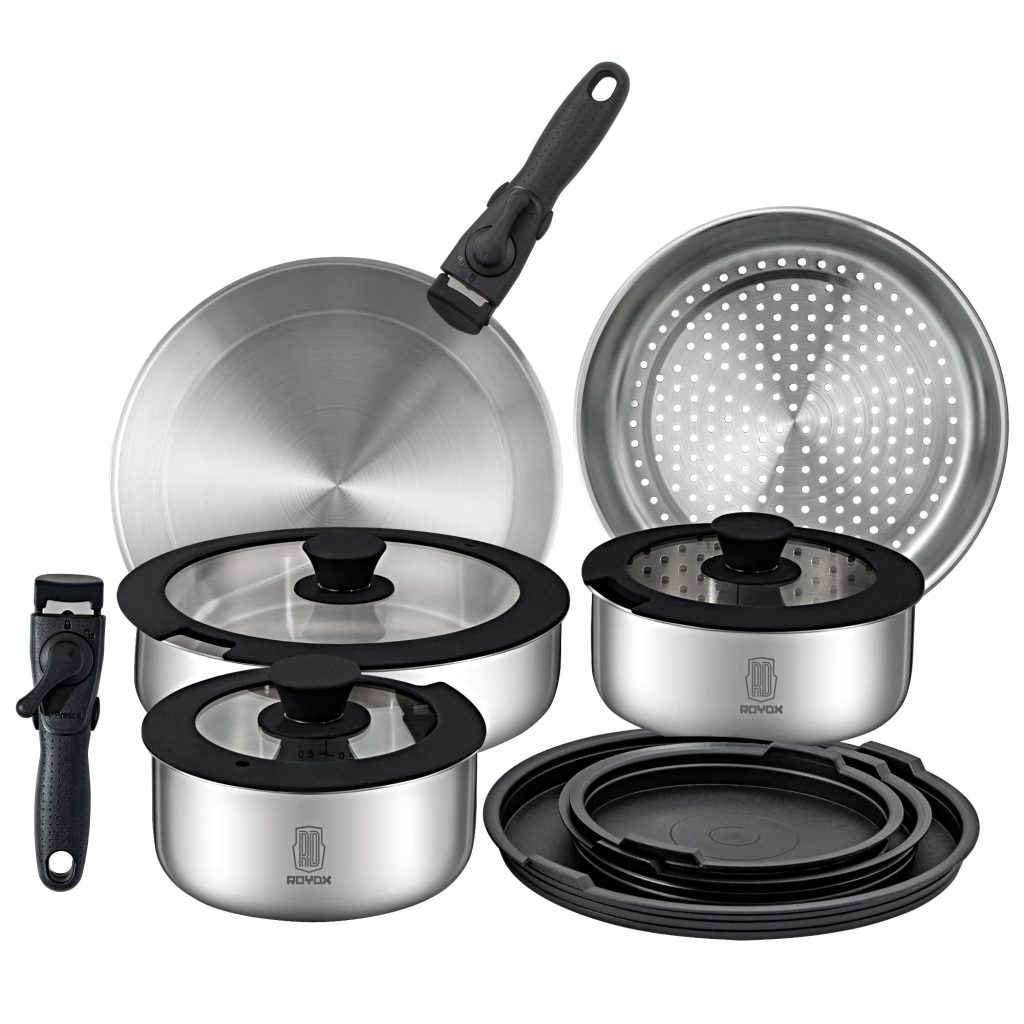 Pots And Pans Set Detachable Handles