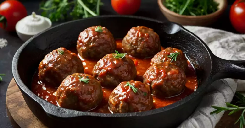 Cast Iron Skillet Meatballs