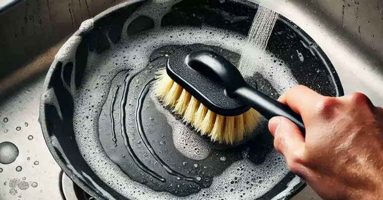 how to clean a saute pan