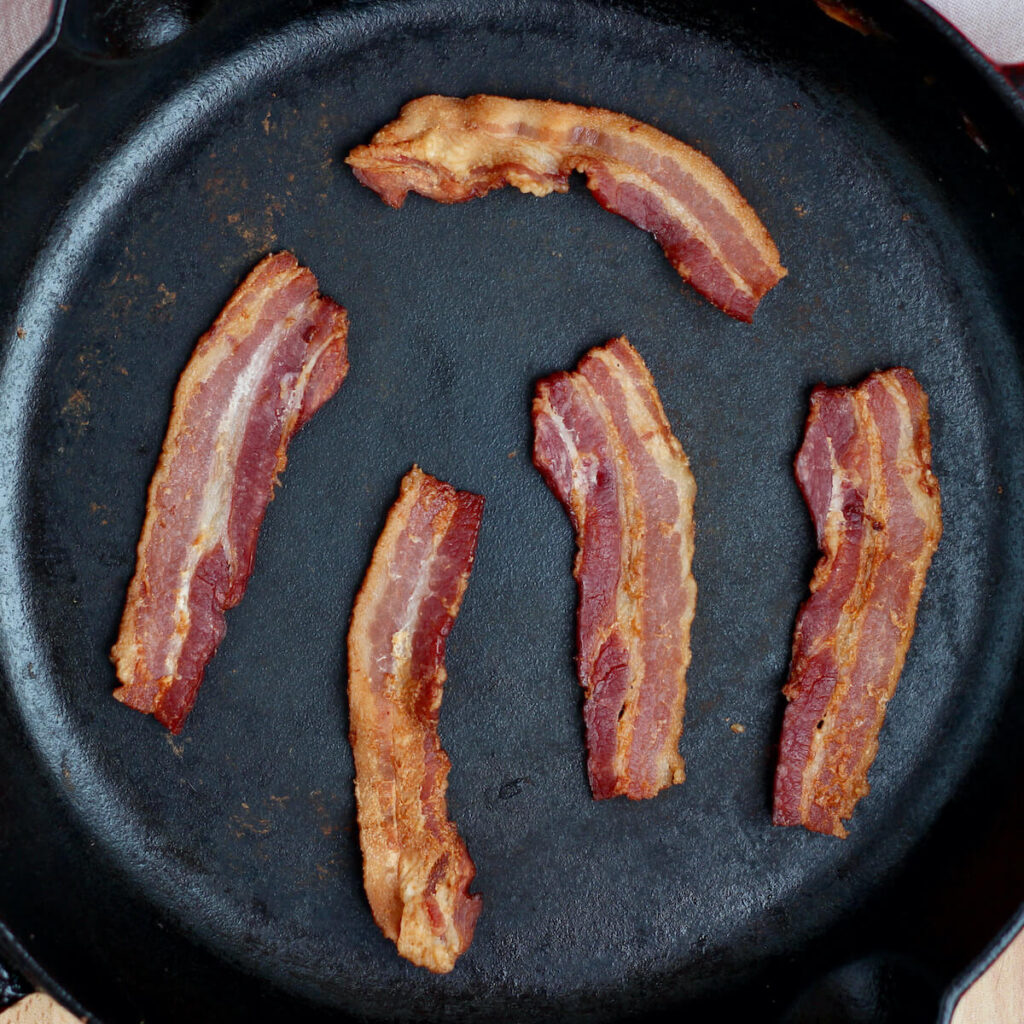 Bacon in Cast Iron Skillet