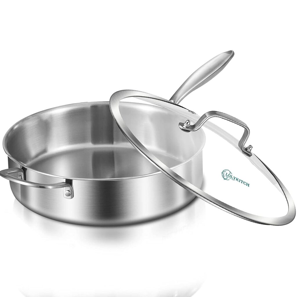 Saute Pan With Lid Stainless Steel