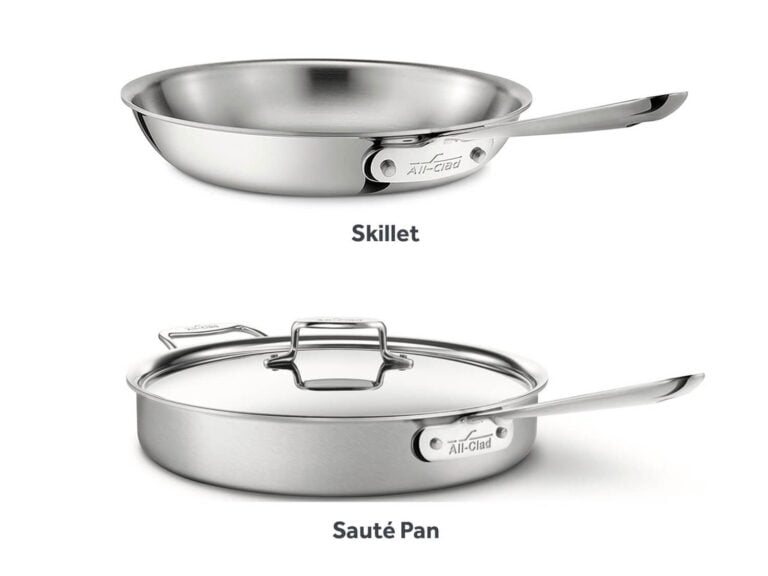 What is the Main Feature of Saute Pans Not Found on Skillets