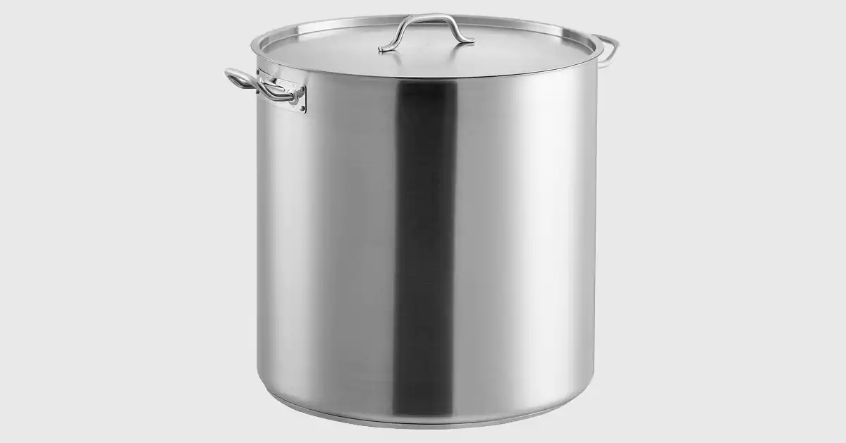 large stainless steel pot