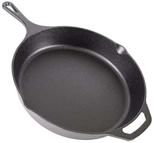 nuovva Pre Seasoned Cast Iron Skillet Frying Pan - best skillet for steak