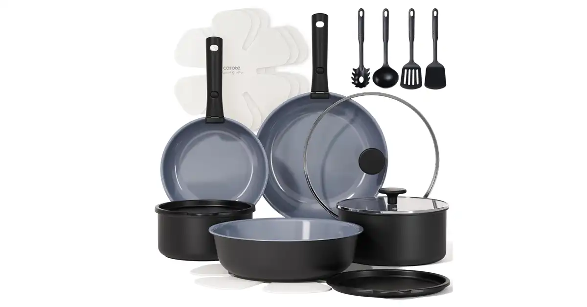 Pots And Pans With Removable Handle - CAROTE Pots And Pans With Removable Handle - CAROTE