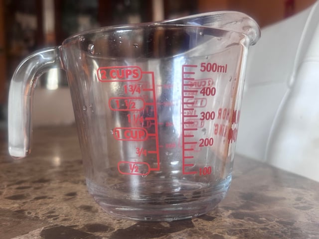 Where is 1 4 Cup on a Measuring Cup