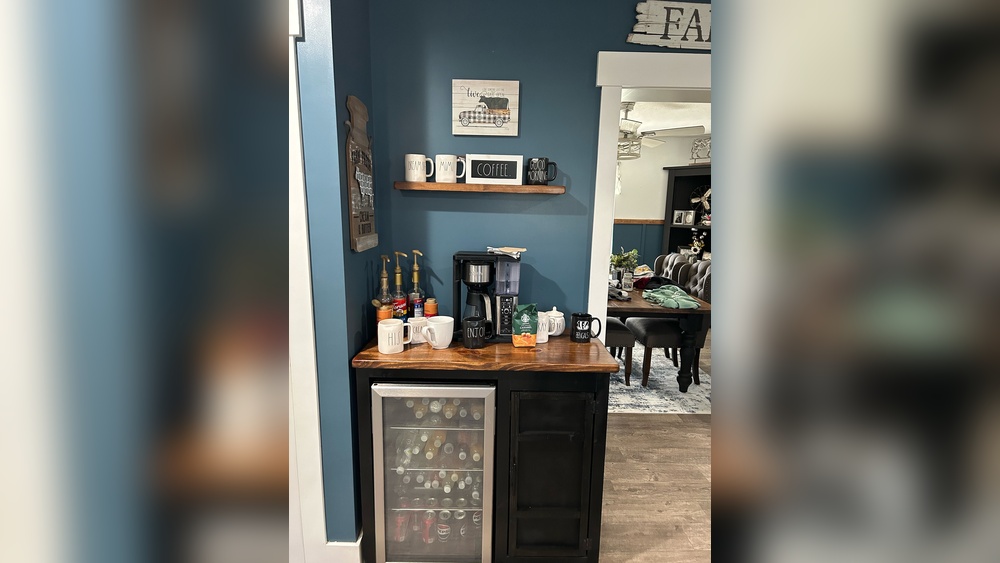 Coffee Bar With Mini Fridge