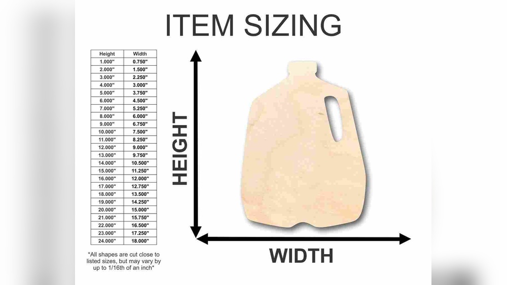 Milk Jug Measurements