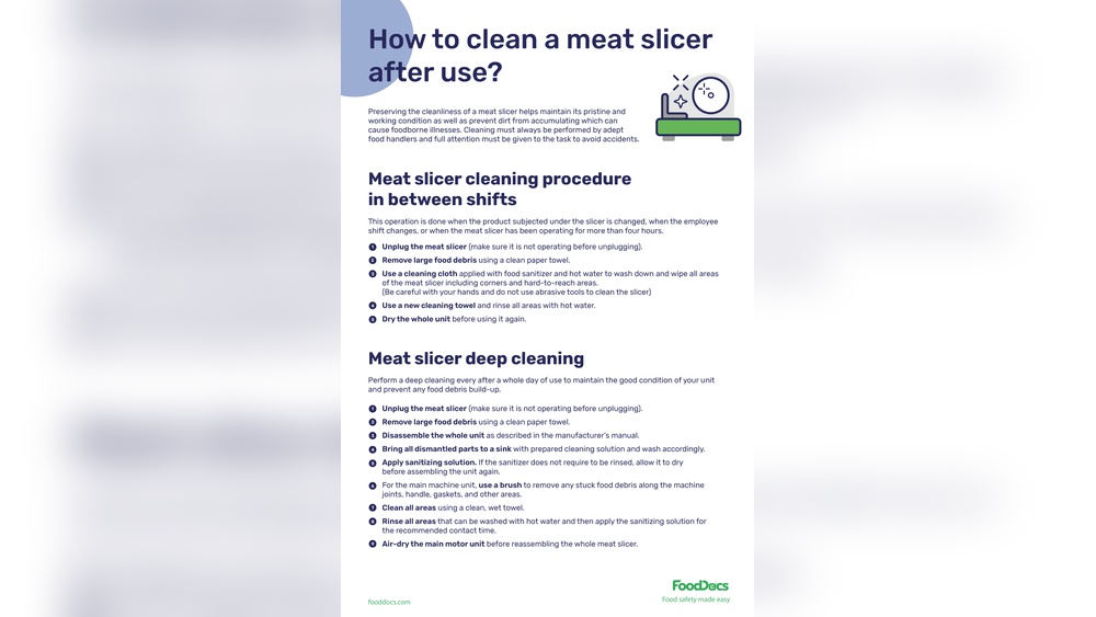 How Often Should a Meat Slicer Be Cleaned
