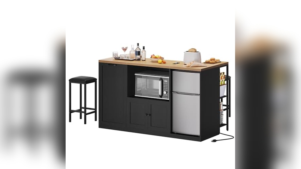 Kitchen Island With Mini Fridge