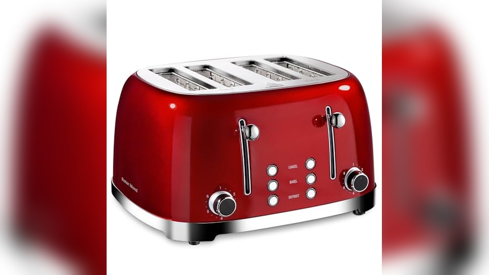 Red 4 Piece Toaster