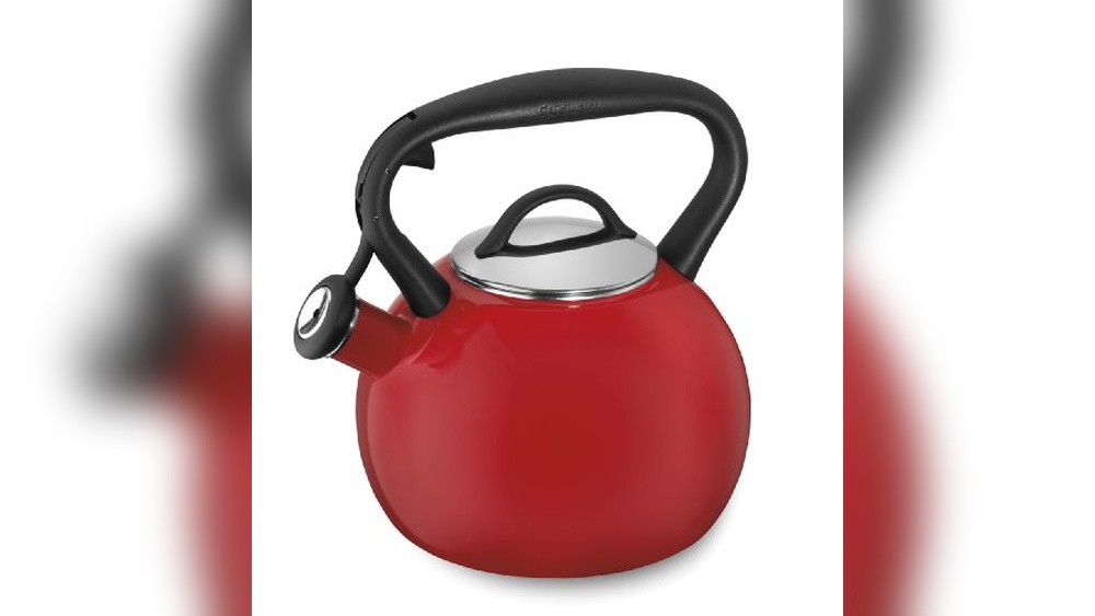 Red Enamel Tea Kettle
