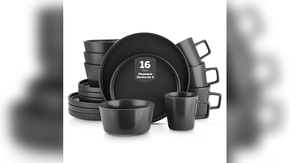 Black Dinnerware Set