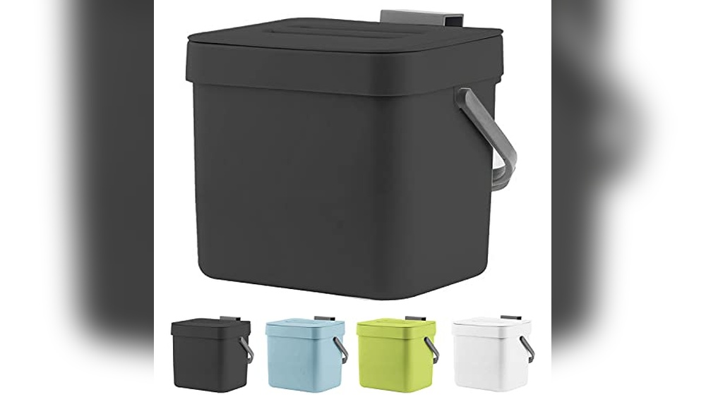 Black Wall Mounted Kitchen Garbage Can