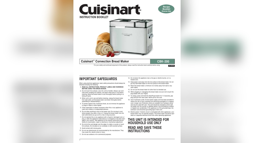Cuisinart Bread Maker Troubleshooting