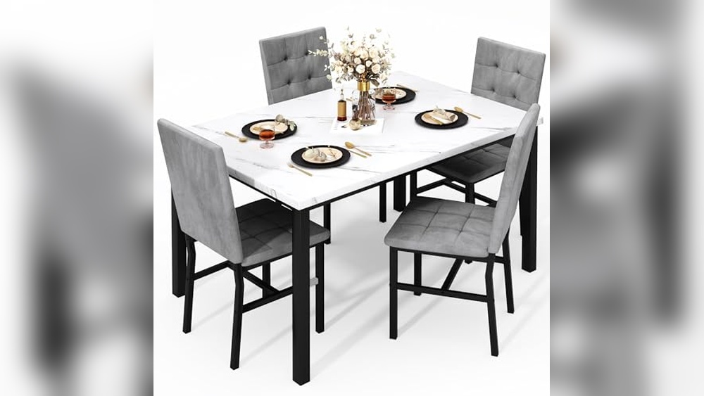 Marble Dining Table Set for 4
