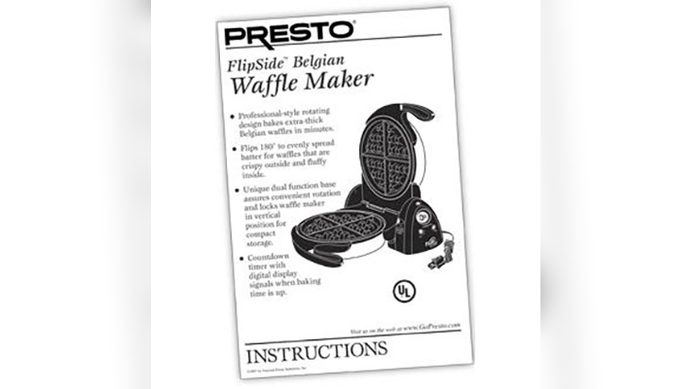 Presto Waffle Maker Instructions