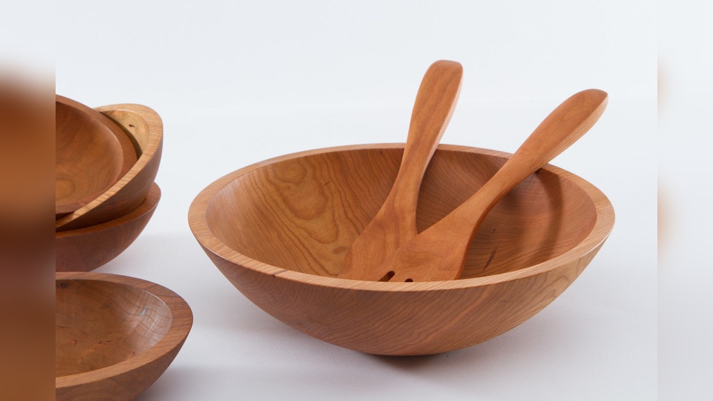 Wooden Salad Bowl Set